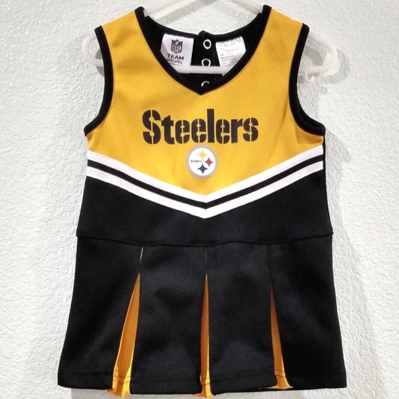 "NFL" Pittsburgh Steelers Cheerleader Dress & Hooded Jacket Set (2T) - Picture 12 of 13